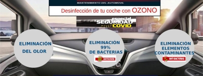 DESINFECCIÓN CON OZONO ( Anti Coronavirus / Covid 19 ) DE VEHÍCULOS / Limpieza Jose Domingo en Bejar ( Salamanca )